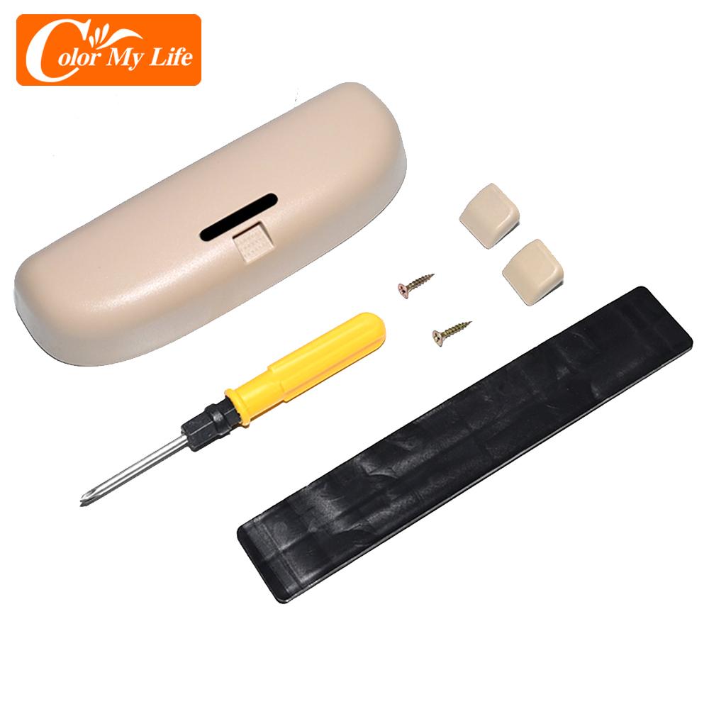 Color My Life Upgrade Car Sunglasses Holder Case for Jeep Compass MK49 1999 - 2014 Auto Roof Interior Storage Box