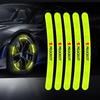 Car Wheel Hub Curved Reflective Sticker Decal Accessories For Peugeot 206 308 307 208 207 3008 2008 508 407 301 406 408 607