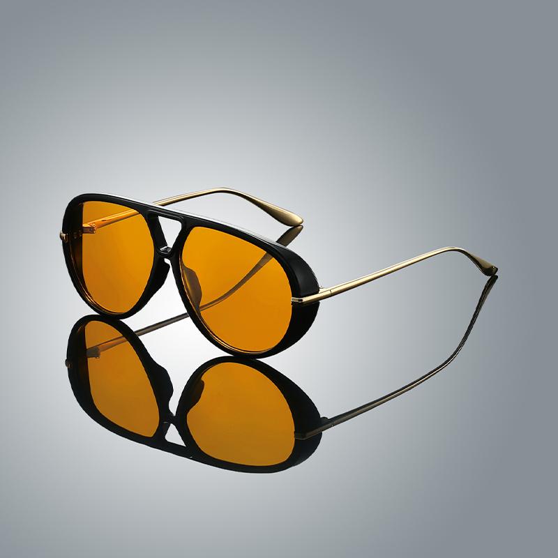 KAMMPT Vintage Pilot Sunglasses Women Fashion Double Bridge Trendy Brand Casual Sun Glasses Outdoor Shades