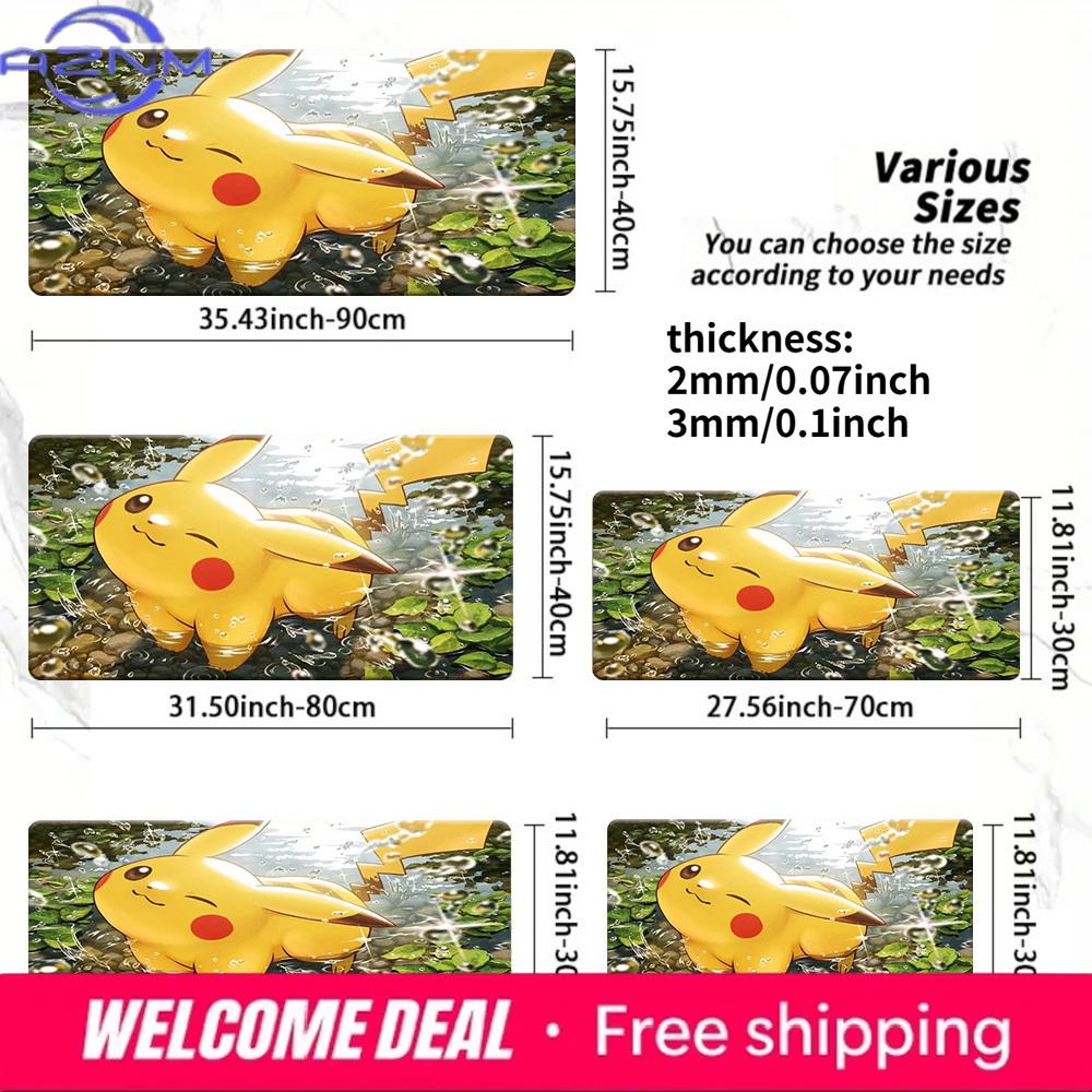 Pikachu in Water NonSlip Washable Gaming Desk Mat 30x80x0.2cm
