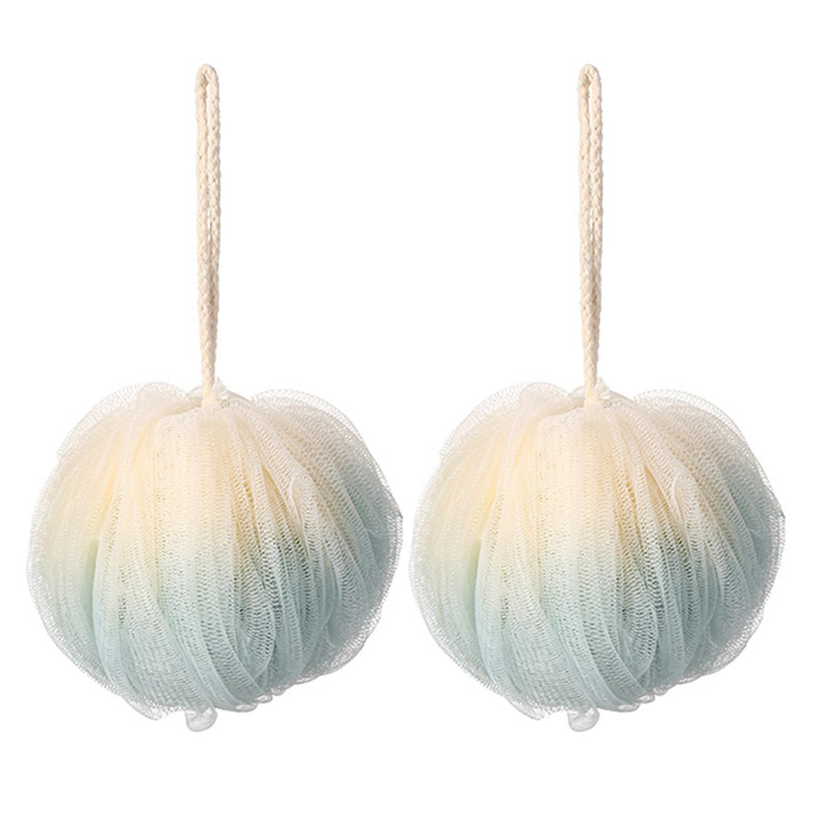 

Luxury Bath Flower Set of 2 – Thickened Gradient Color Bath Balls Featuring Secure Hook Rope & Reinforced Binding for Spa Experience One Size зелений