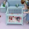 1:12 Dollhouse Miniature Baby Bed Wooden Cradle Nursery Room Furniture Model