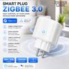 WiFi or Zigbee 3.0 EU Smart Plug Power Monitor Socket Wireless Remote Timing and Voice Control Socket for Home Appliances