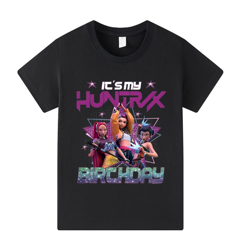 A1240 Kinder Jungen Mädchen Kpop Rumi Zoey Mira Print Kurzarm T-Shirt