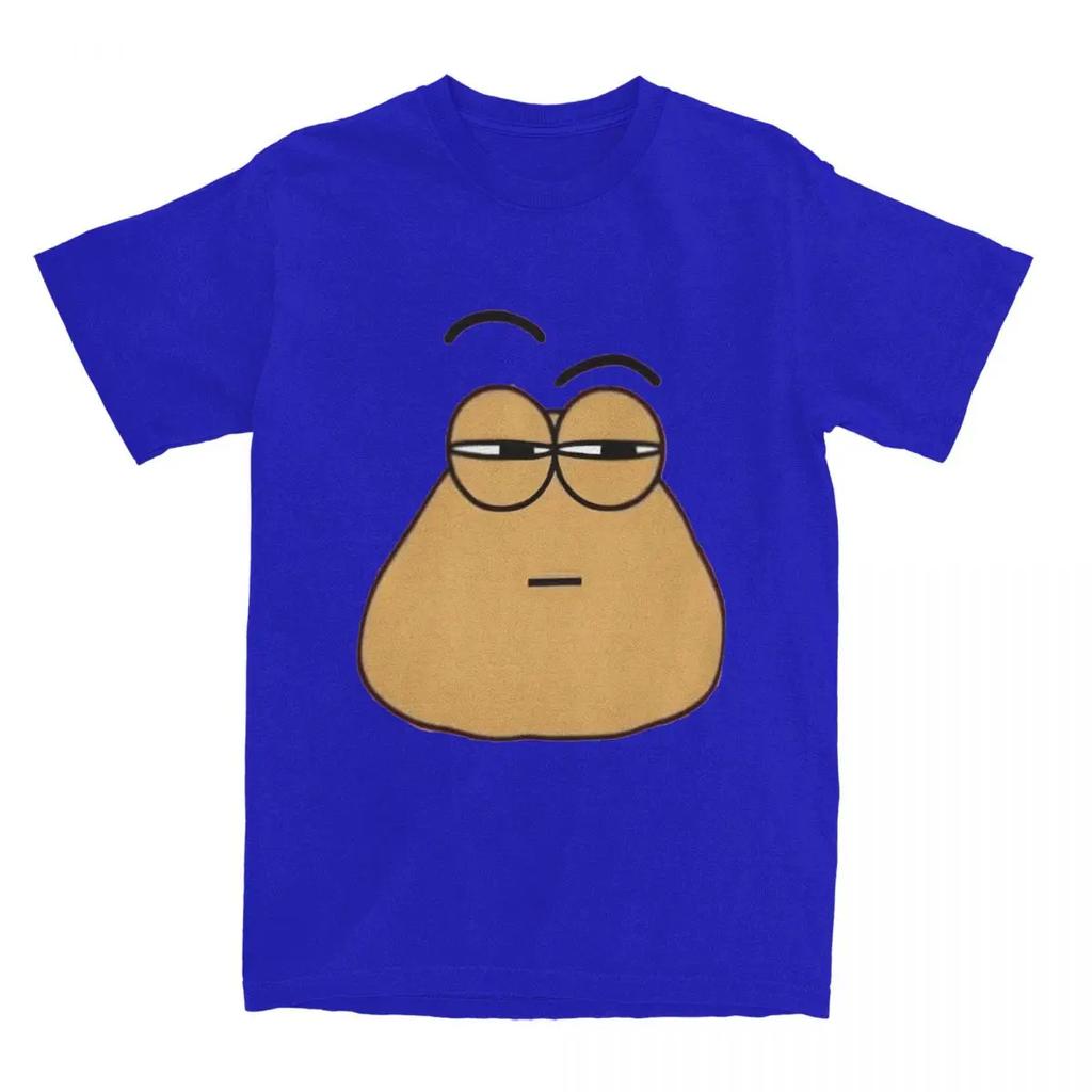 Verwirrtes Pou Mein Haustier Alien Herren Damen T-Shirt Anime Spiel The Maw Merchandise Vintage T-Shirts T-Shirt Baumwolle Übergröße Kleidung