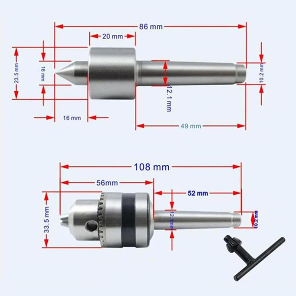 Drilling Tailstock Bead Machine Revolving Centre,B12 Live Center,Woodworking Tool