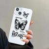 Graffiti Dark Butterfly Phones Cases For Iphone 15 14 13 12 11 Pro Max Mini XS XR 7 8 SE2 Plus Kawaii Cute Cartoon Animal Covers
