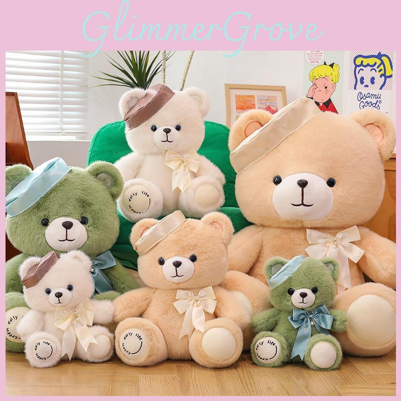 Plush Bear Beret Toy Candy Hug Doll Birthday Christmas Gift Cushion Decoration