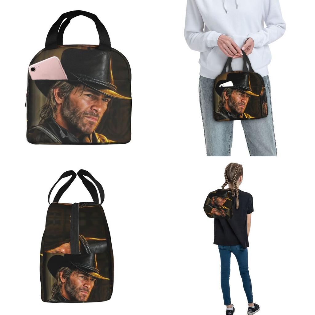 Arthur Morgan Isoliertes Lunchpaket Lebensmittelbehältertaschen Tragbarer Kühler Thermische Lunchboxen für Reisen