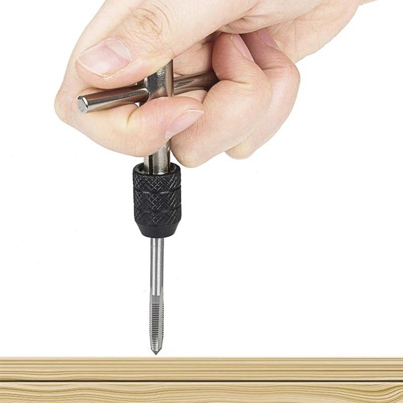 1SET/6pcs M3-M8 Tap Wrench for Adjustable Ratchet Hand, Positive and Reverse Wrench for Silk Tapping Hand Manual Tapping
