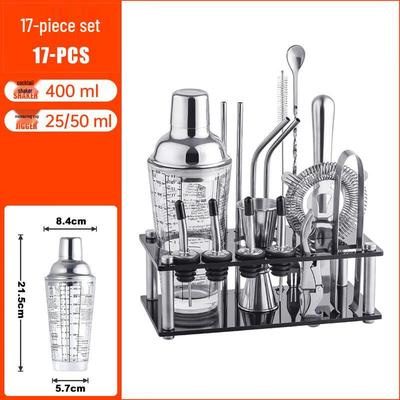 Cocktail-Shaker-Set aus Edelstahl
