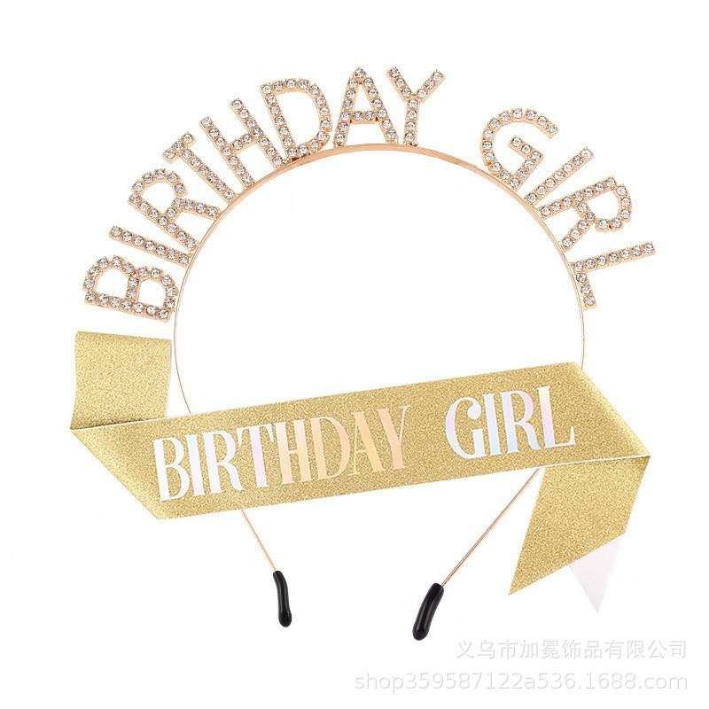 Children's Adult Birthday Headband IR Letter Crown Headband