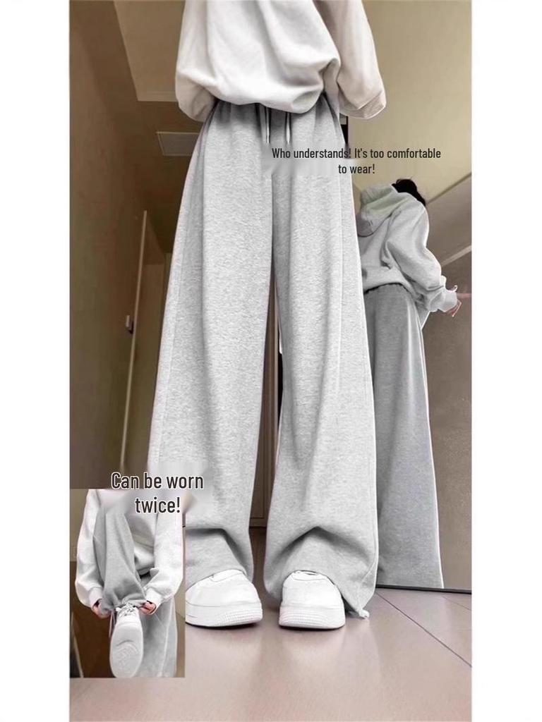 Girls' Wide-Leg Cuffed Pants - Spring/Autumn Casual Long Trousers for Kids