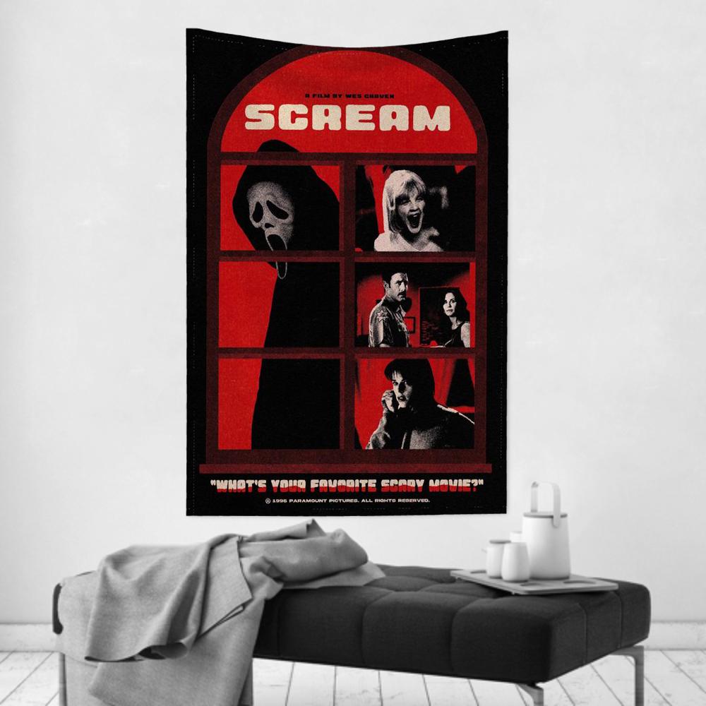 American Thriller Suspense Movie SScream Tapestry Room Decor Wall Cloth Party Hanging Background Room Decor Baby Room