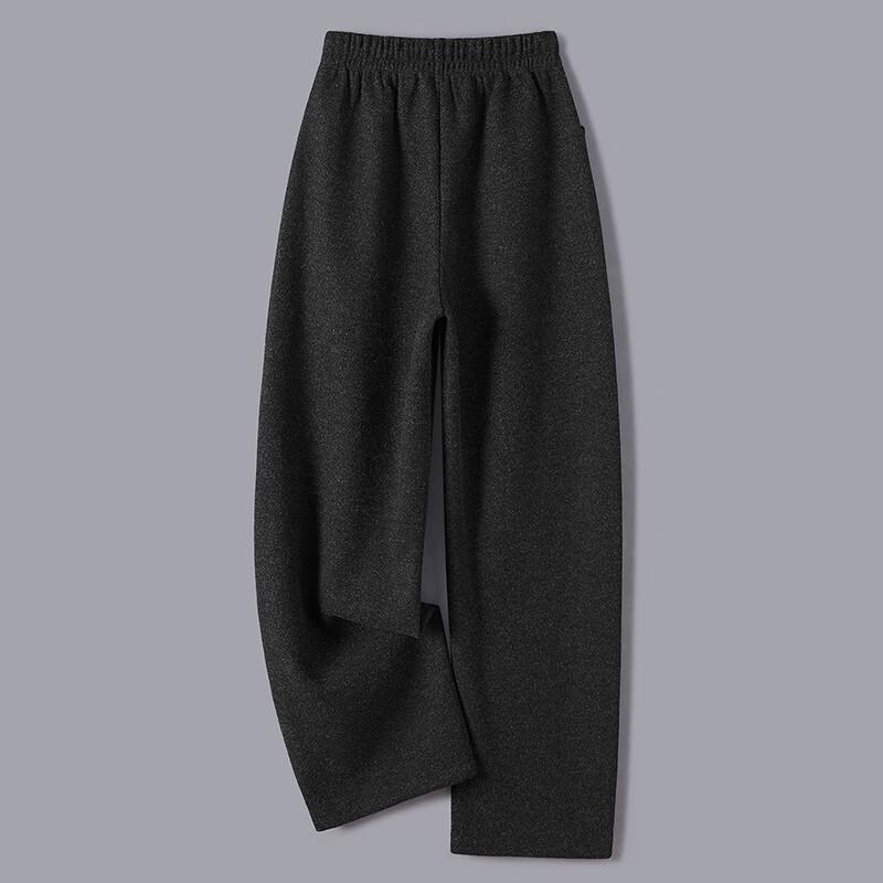 Tachi Women's Drawstring Elastic Waist Thickened Wool Blend Casual Pants