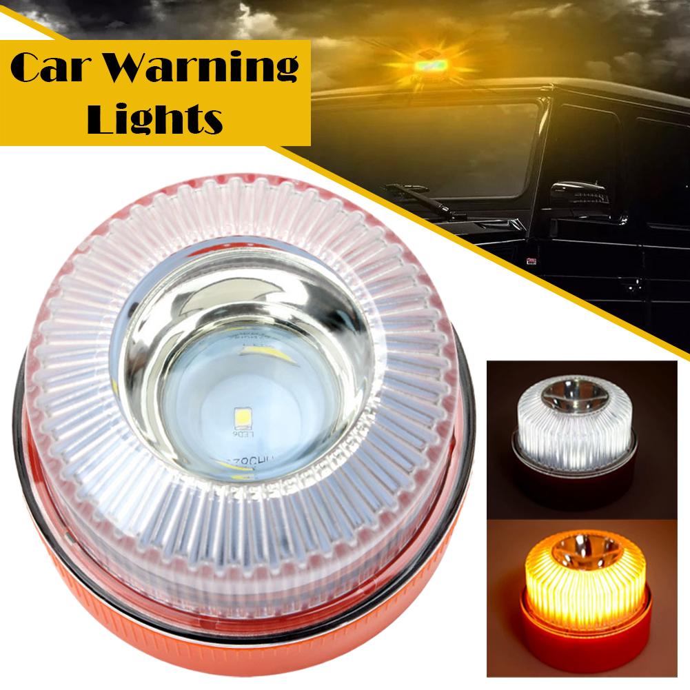 Winter Car Warning Lights Portable Auto Emergency Beacon Flashlight White/Red Waterproof Strobe Light Induction Light Magne A6T1