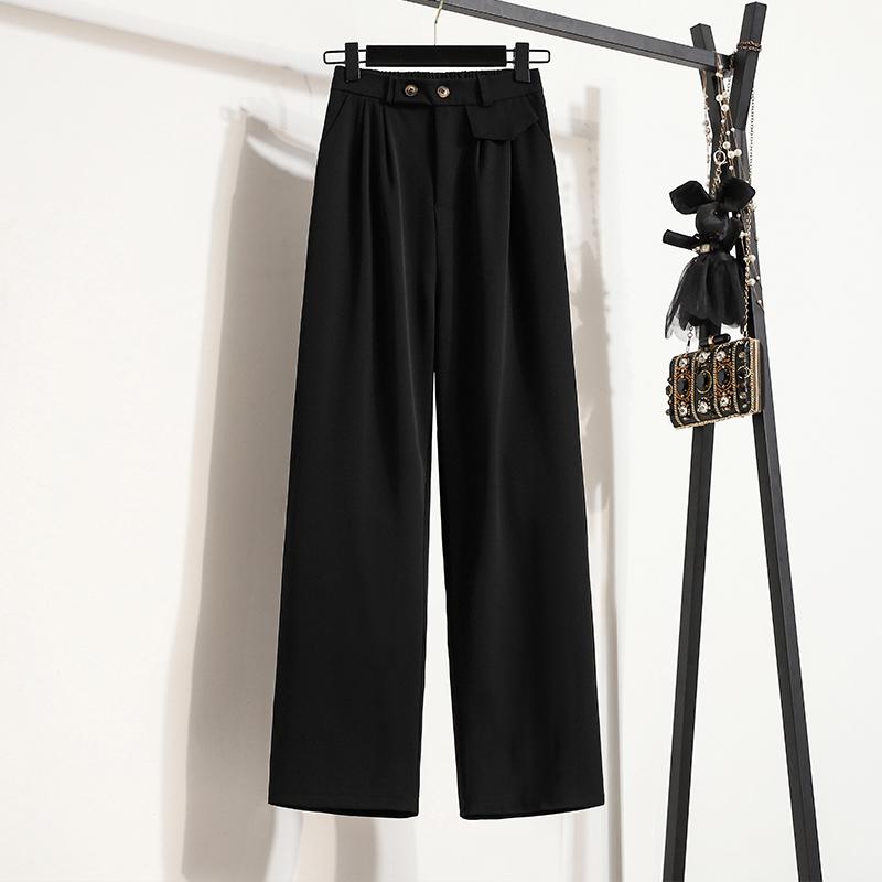 

MOJTA женские весенне-осенние повседневные свободные брюки больших размеров с высокой талией, брюки S белый