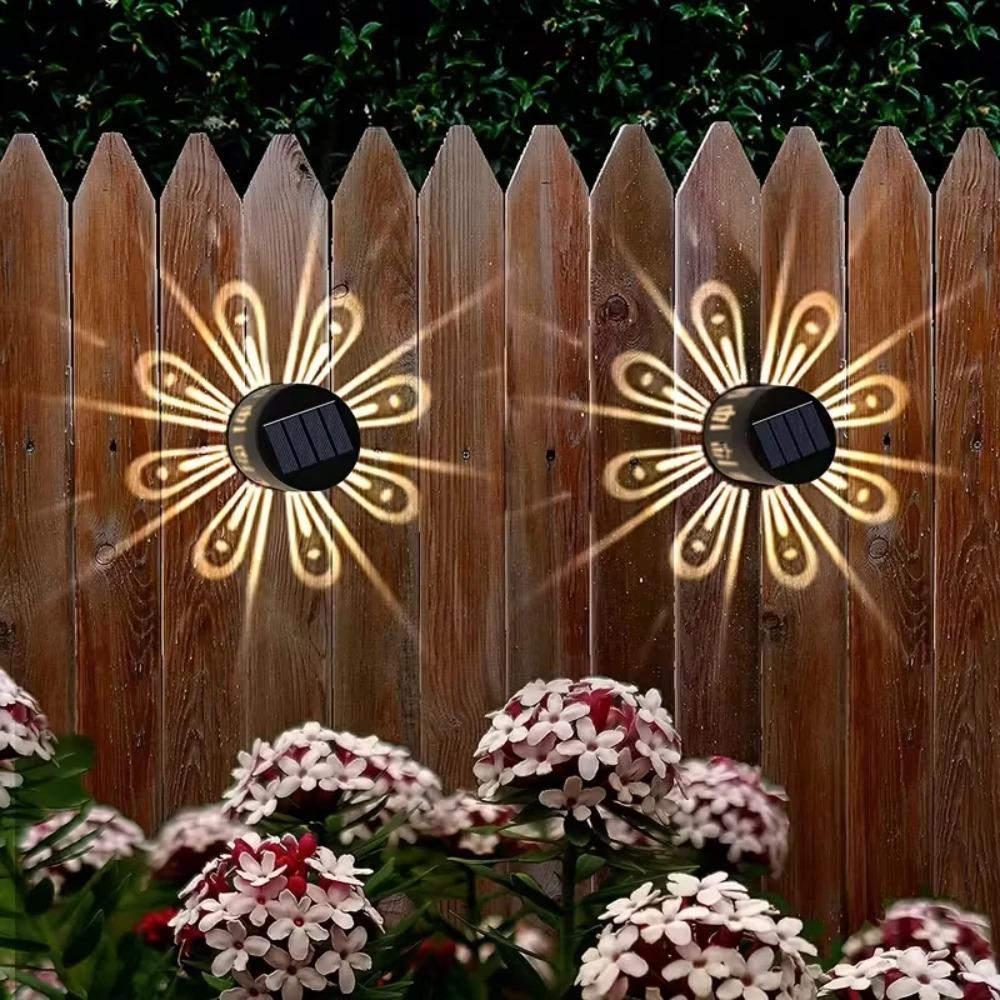 

Solar Peacock Projection Lights Outdoor LED Wall Lamp Waterproof Solar Fence Lights for Yard Garden Lawn Christmas Decor 2PCS теплим білим кольором