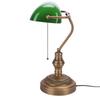 Green Glass Bankers Desk Lamp Retro Antique Library Lamp with Pull Chain Switch Plug In Fixture US Plug 110V