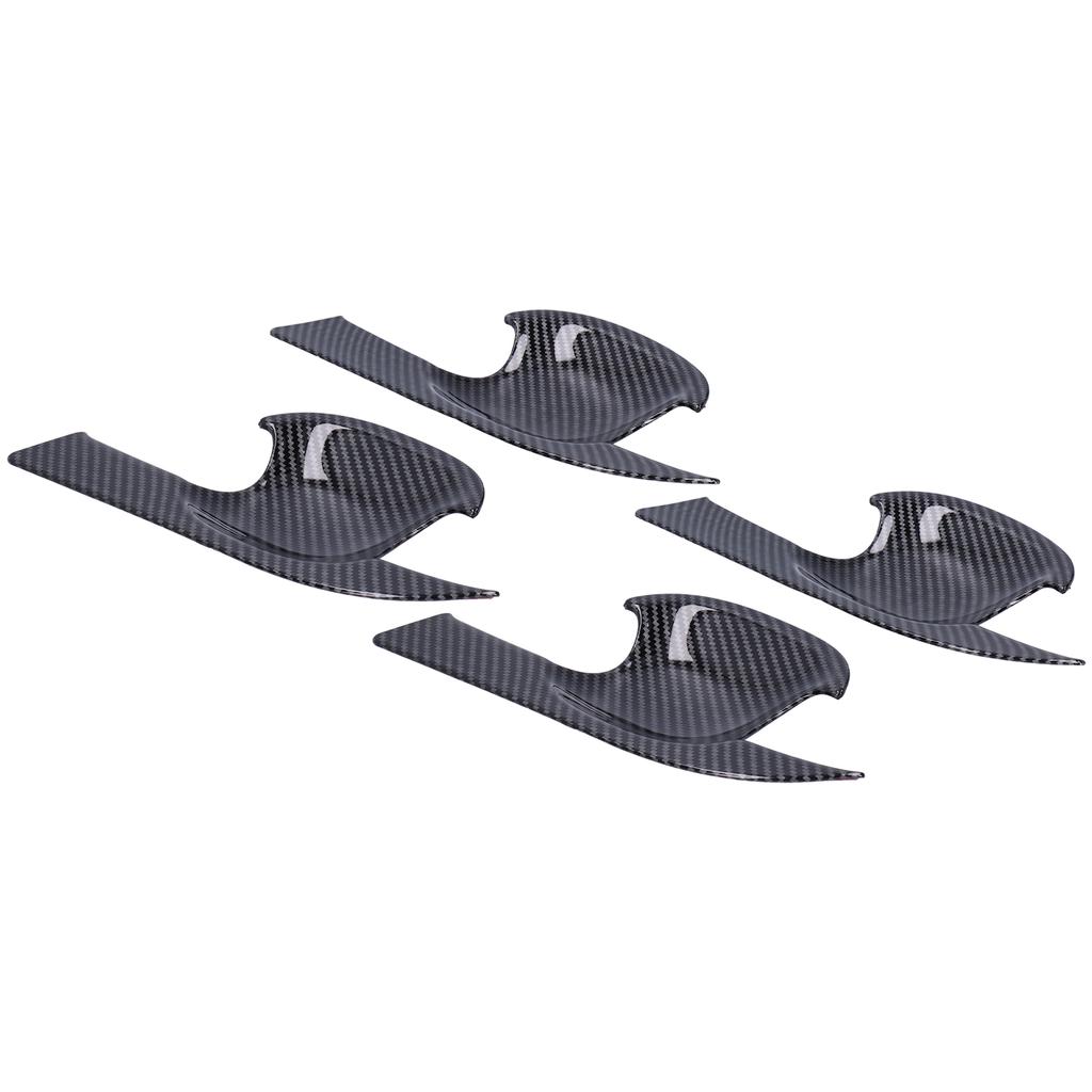 Car Door Handle Bowl Cup Cover Trim Carbon Fiber Style Decor Fit for RAV4 20192021