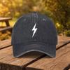 Lightning Logo Printed Baseball Cap Unisex Fashion Duckbill Hat Suitable for Outdoor Sports Fitness Travel And Outings Multi