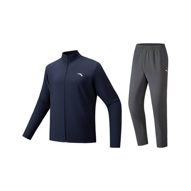 

Anta Тренировочная серия Лонгслив воротник-стойка Повседневный спортивный костюм-двойка Мужские комплекты Полуночно-синий 952617203N-2