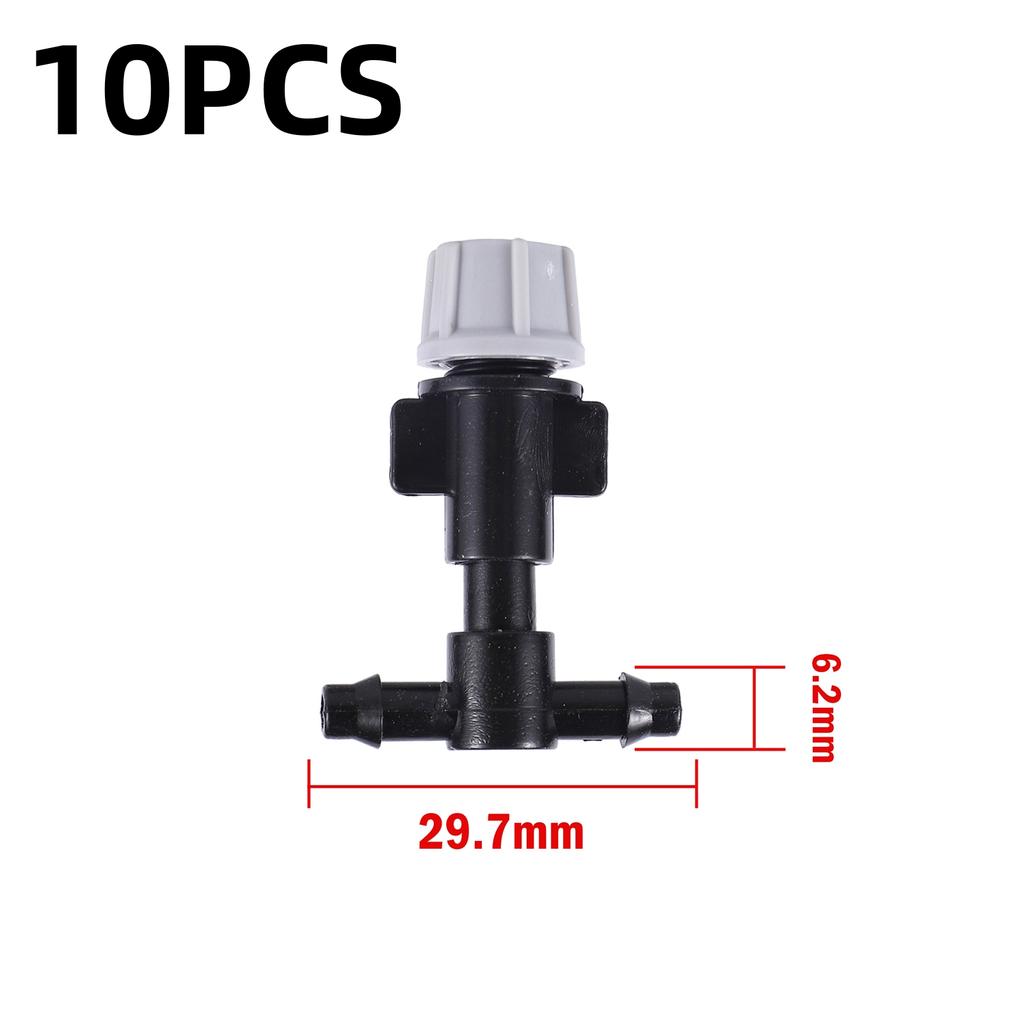 10/50Pcs Adjustable Grey Sprayer Nozzle Kits 4/7mm Hose 2-way 3-way Drip-irrigtion Sprinklers Garden Lawn Atomization Cooling