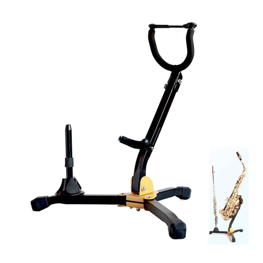 Boono Saxophone Soprano Musical Instrument Stand Stand, Dual-use Saxophone, Clarinet, Flute, Trombone, (2-Piece Stand)