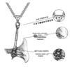 Viking Celtic Skull Tomahawk Stainless Steel Men's Necklace  