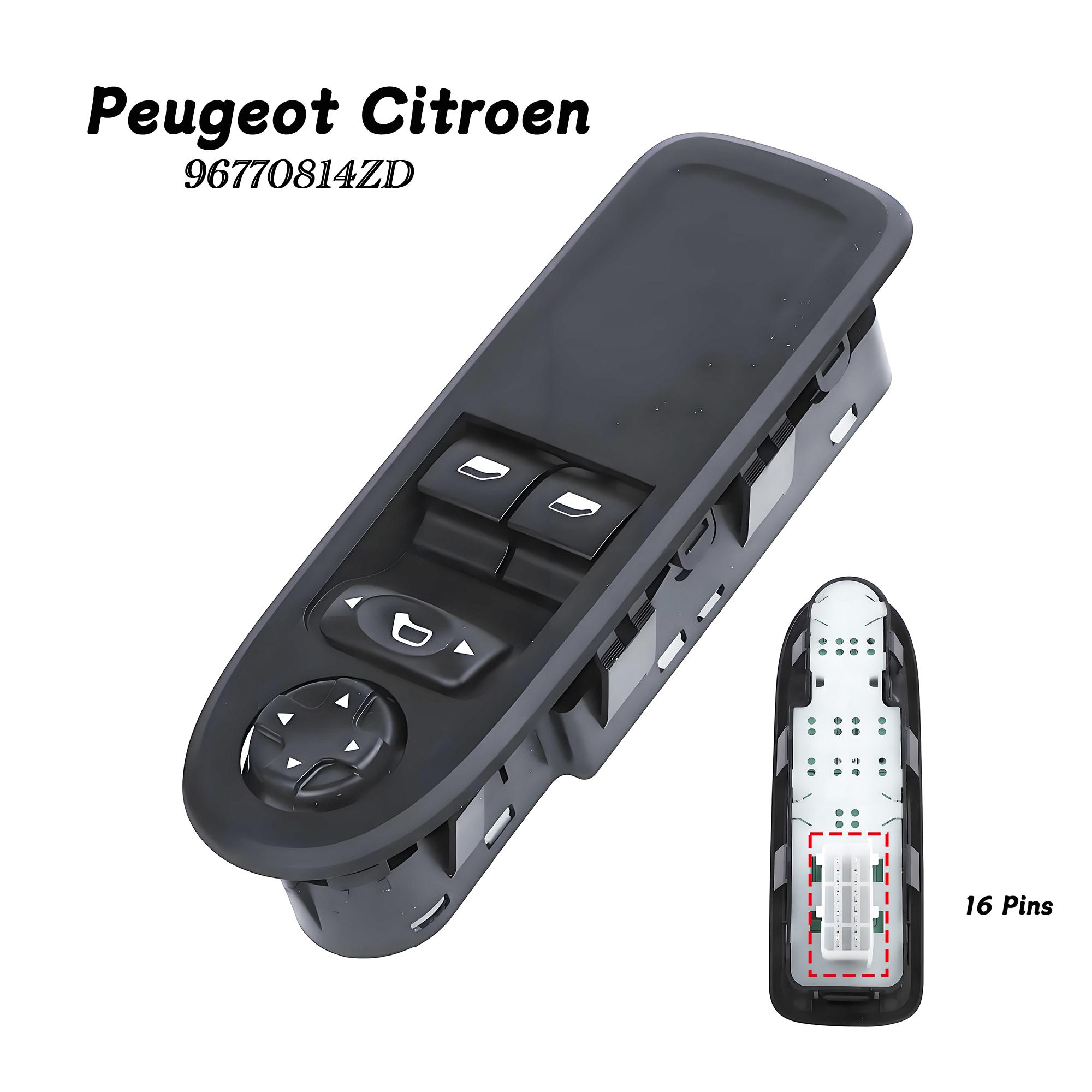 96770814ZD New Electric Master Power Window lifter Control switch For Citroen C1,C3 2009-2016 Peugeot 207,Car Accessories 96770814ZD