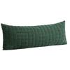Practical Long Backrest Pillow Cover 53.9 X 20.1 In Ribbed Fabric Reversible Pillowcase for Sofa Bed Rest Area