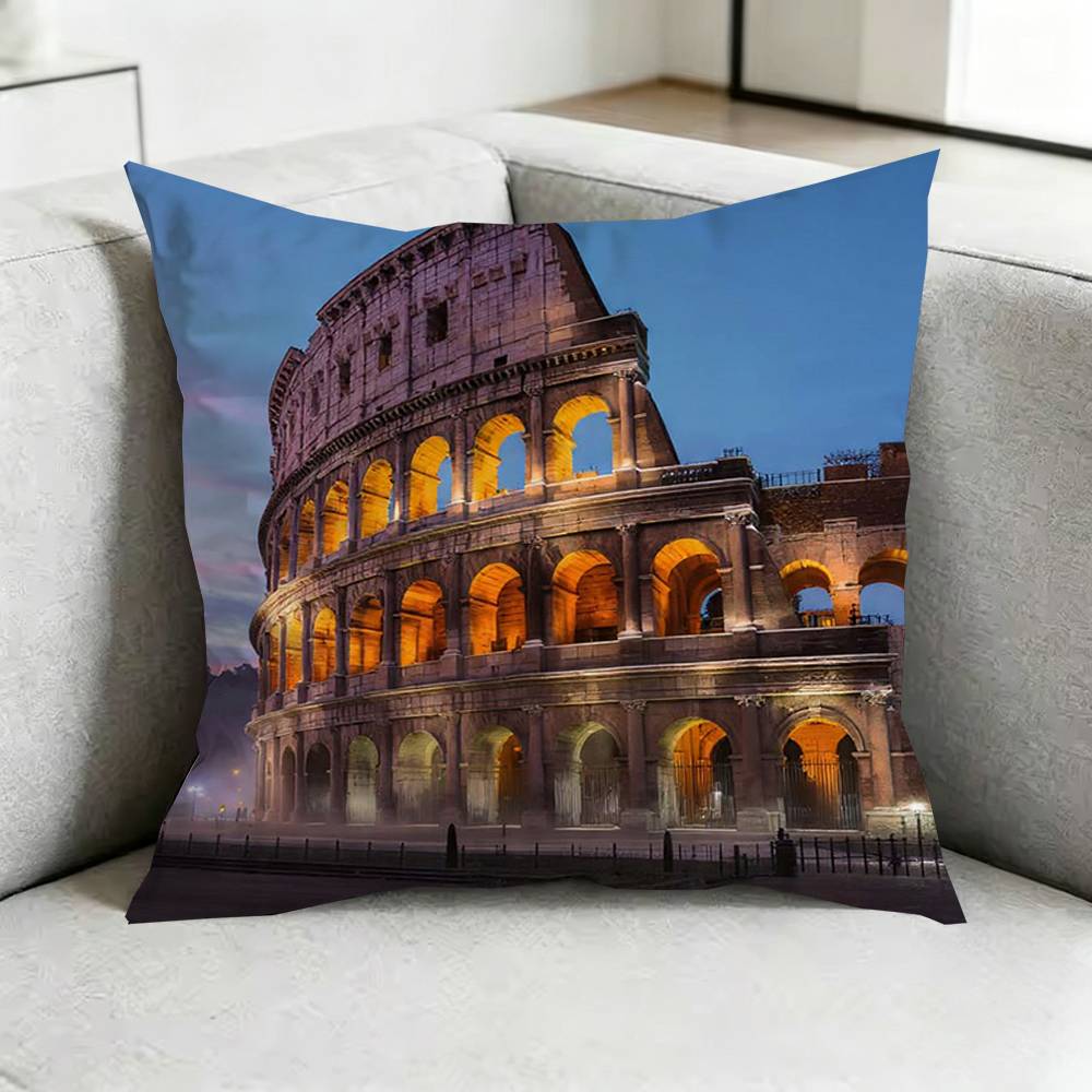 The ColosseumM RomeE Pillow Case Square DoubleSided Sofa Cushion Cover Bedroom Bedside Pillow Gift
