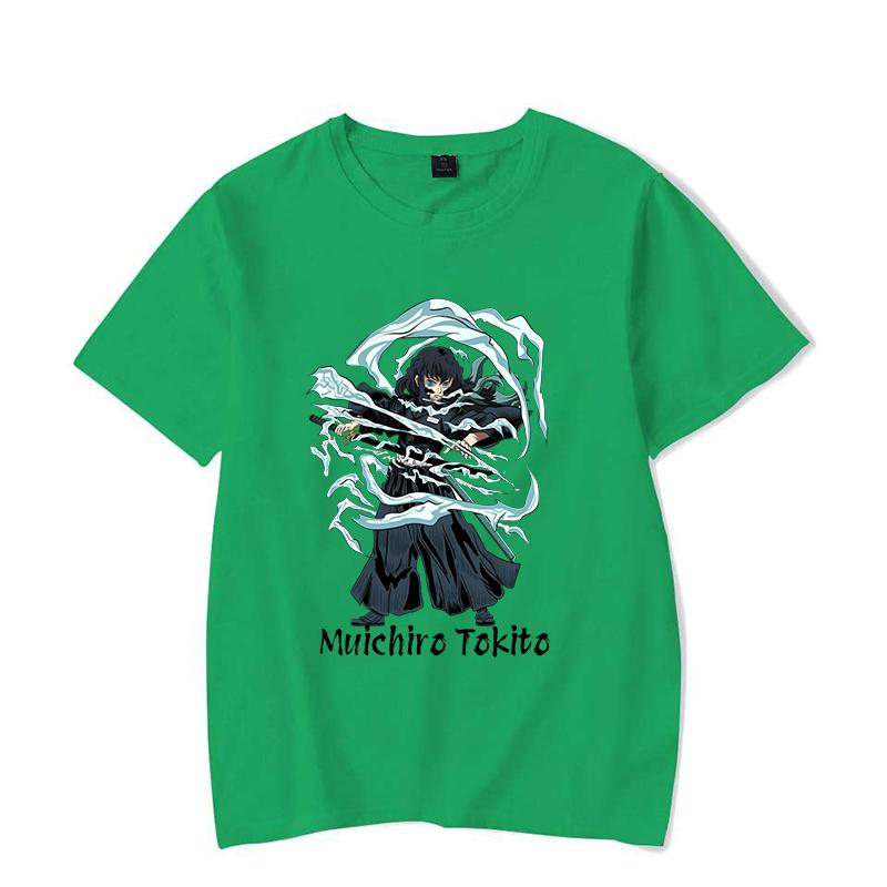 

New FunnyTokitou Muichirou Print T-shirt Women Men Summer Casual Short Sleeve Shirt Fashion Anime Loose Tops 4XL