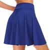 Ladies Fashion Casual Skirt A-Line Mid-Length Dress Elastic Waist Short Pleated Skirt