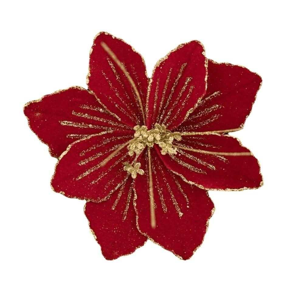 DIY Artificial Poinsettia Flower Layered Petals Christmas Tree Ornaments  Poinsettia Ornament