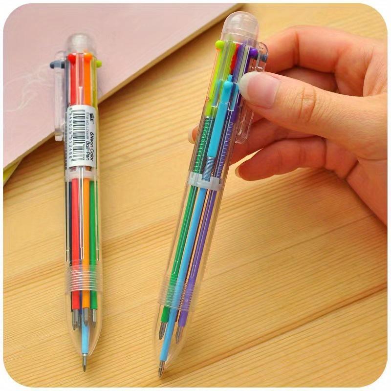 10/20pcs Vibrant 6 Colors Ballpoint Pens Smooth Rollerball Doodle Markers with Bullet Tips for Students & Prize Giveaways Pen Graduation
