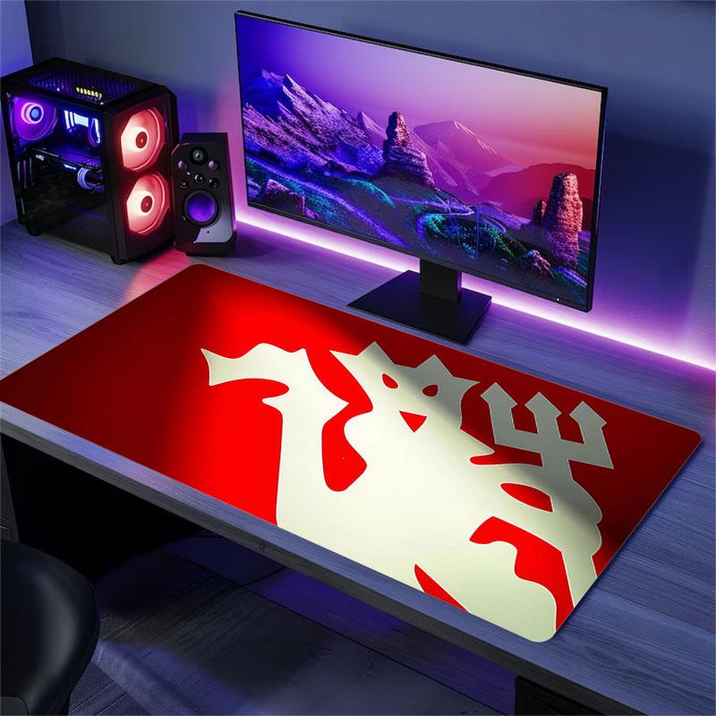 Man Utd Mouse Pad, Large Gaming Desk Mat, Non-slip XXL Mousepad for Laptop & Tablet, Mini PC Playmat with Stitched Edges