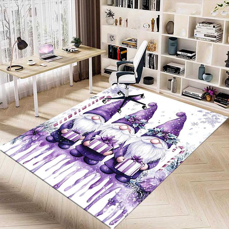 1PC Gnomes Winter Anti-slip carpet, suitable for Office, bedroomand playrooms. It can also be used as a sofa footrest cover-R99