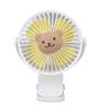 Baby Stroller Fan Clip USB Cartoon 3 Speeds Portable Fashionable Adjustable Clip Stroller Fan