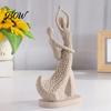 Modern Resin Ornament for Living Room Abstract Couple Sculpture Ornament, Sandstone Style Statue, Romantic Symbolic Gift Embracing Figure Home