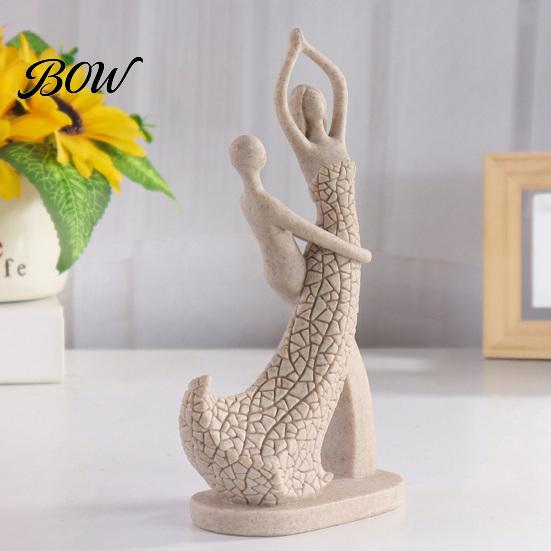 Modern Resin Ornament for Living Room Abstract Couple Sculpture Ornament, Sandstone Style Statue, Romantic Symbolic Gift Embracing Figure Home