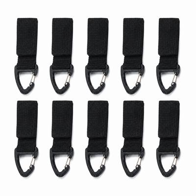 10Pcs Enlarged Mouth Webbing Belt Clip Nylon Keychain Carabiner Clip For Hiking Accessories