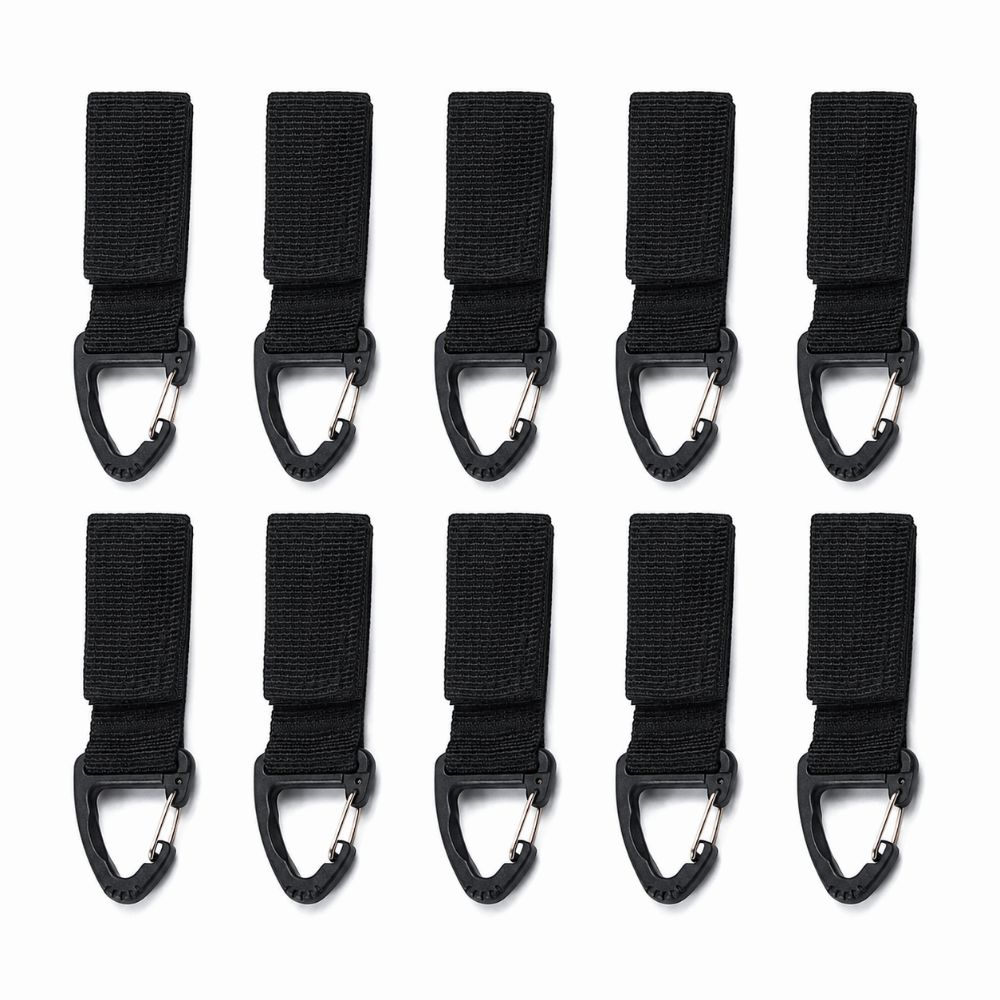 10Pcs Enlarged Mouth Climbing Carabiner Buckle Nylon Backpack Key Hook  For Outdoor Bag