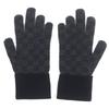 Great LOUIS VUITTON Gloves Neo Petit Damier Black Grey Wool Mens M77992 Used