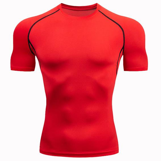 2025 Men's Quick-Dry Running T-Shirt: Breathable, Sweat-Wicking, Tight-Fit Gym Base Layer