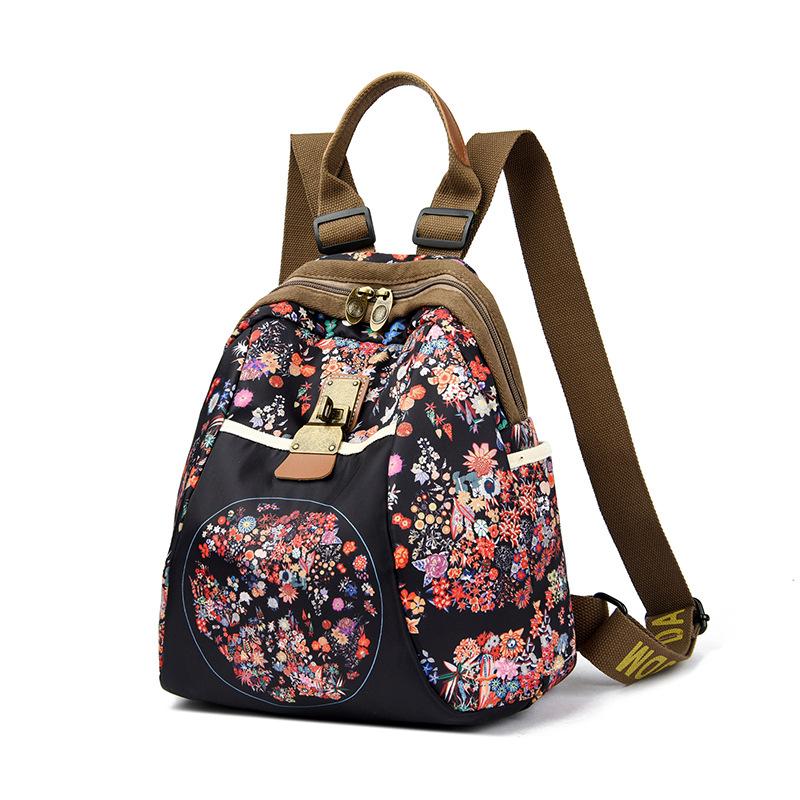 Schoolbag fashionable high-value printed backpack new large-capacity student travel backpack light leisure travel bag