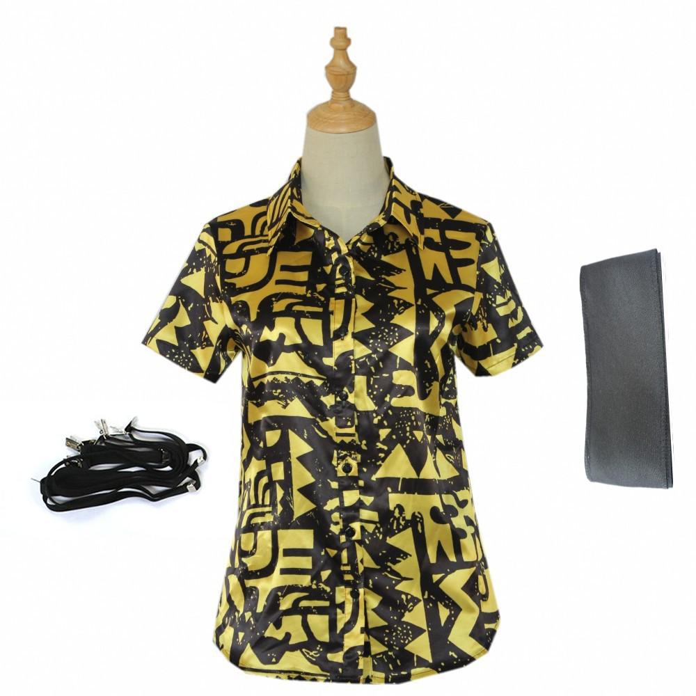 Cosplay Girls Halloween 3 Eleven Costume Shirt Blindfold Straps