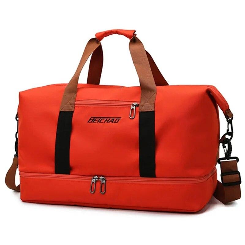 Fashion Travel Bags For Women Large Capacity Men's Sports Bag Waterproof Weekend Sac Voyage Female Messenger Bag Dry And Wet