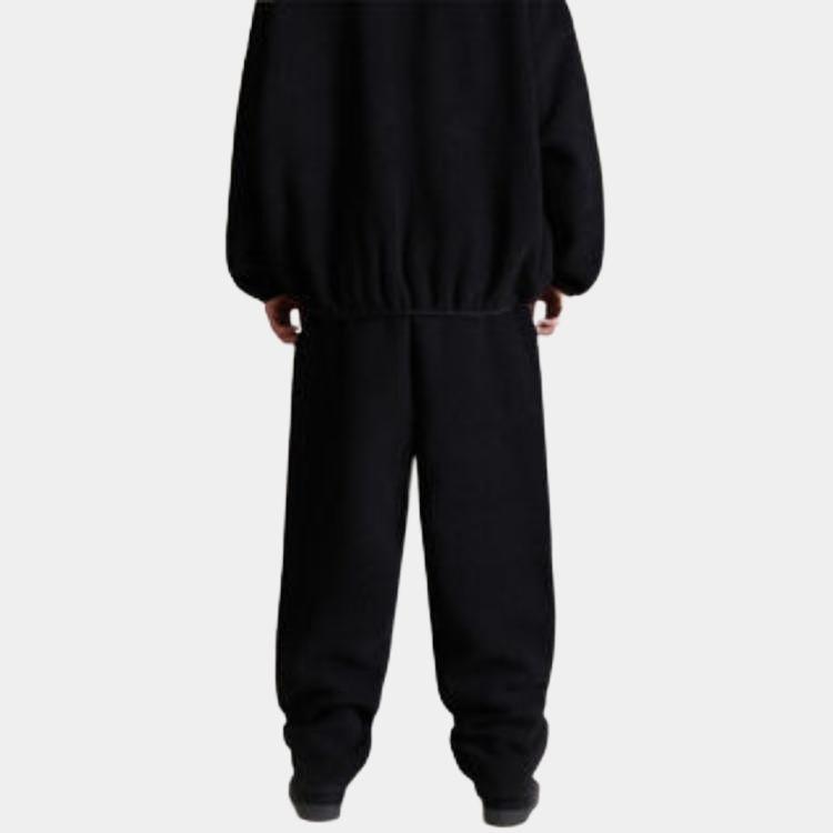 Fear of God Pantaloni Essentials din Fleece Polar Negru Jet Bărbați Partea de Jos 130SP244254F