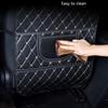 Easy Clean Car Seat Back Cover Waterproof Leather Kick Guard Easy Installation Full Protection Mat Cover